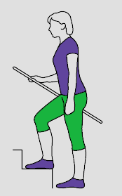 Urcarea pe treaptă – exercițiu pentru forța genunchiului